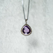 Load image into Gallery viewer, Pendentif Améthyste &amp; Argent
