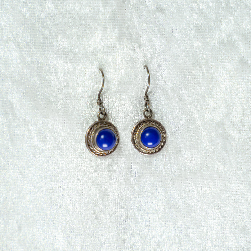 Lapis Lazuli Silver Earrings